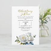 シンプル エレガント ホワイト ローズ 何も特別なものはなく、ただ愛 招待状 (スタンド正面)