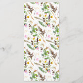 シンプル エレガント ボタニカル ワイルド フラワー ウェディング メニュー (裏面)