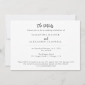 シンプル エレガント ボヘミアンフォトカスタム 招待状 (裏面)