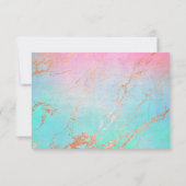 シンプル エレガント マーブル ゴールド どんなシーンにも使える 返信カード 招待状 (裏面)