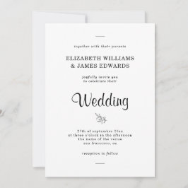 シンプル エレガント ミニマル ウェディング 招待状