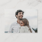 シンプル エレガント ミニマル デザイン QRコード 写真 エンクロージャーカード (裏面)