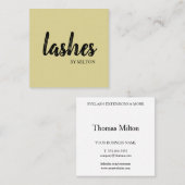 シンプル エレガント ミニマル モダン まつげ ラッシュ スクエア名刺 (正面/裏面)