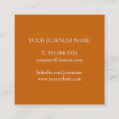 シンプル エレガント ミニマル モダン プレーン スクエア名刺 (裏面)