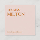 シンプル エレガント ミニマル モダン プレーン スクエア名刺 (正面)