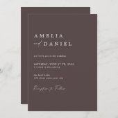 シンプル エレガント ミニマル 手書き 招待状 (正面/裏面)