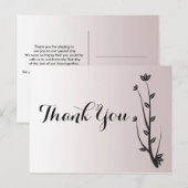 シンプル エレガント モダンな葉 ありがとう ポストカード (正面/裏面)