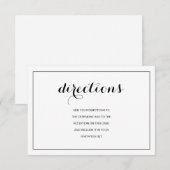 シンプル エレガント モダン ウェディング ディレクション カード (正面/裏面)