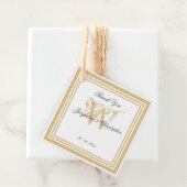 シンプル エレガント モダン モノグラム サンクス フェイバータグ (インサイチュ)