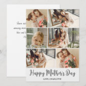 シンプル エレガント モダン 母の日 フォト コラージュ シーズンカード (正面/裏面)