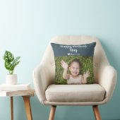 シンプル エレガント モダン 母の日 フォト ネーム クッション (椅子)