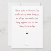 シンプル エレガント モダン 母の日 フォト ネーム シーズンカード (裏面)