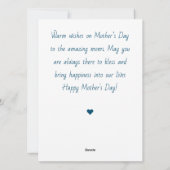 シンプル エレガント モダン 母の日 フォト ネーム シーズンカード (裏面)