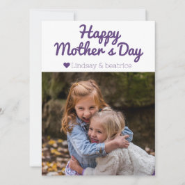 シンプル エレガント モダン 母の日 フォト ネーム シーズンカード