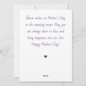 シンプル エレガント モダン 母の日 フォト ネーム シーズンカード (裏面)