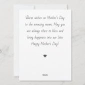 シンプル エレガント モダン 母の日 フォト ネーム シーズンカード (裏面)