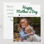 シンプル エレガント モダン 母の日 フォト ネーム シーズンカード (正面/裏面)