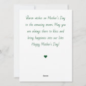 シンプル エレガント モダン 母の日 フォト ネーム シーズンカード (裏面)