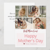 シンプル エレガント モダン 母の日 3つの写真 シーズンカード (正面/裏面)