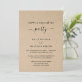 シンプル エレガント ラスティック ウェディング レセプション 招待状 (スタンド正面)