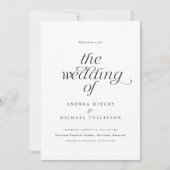 シンプル エレガント ロマンティック 全てが一つになったウェディングウェディング 招待状 (正面)