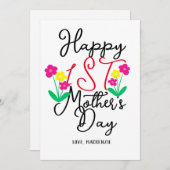 シンプル&エレガント | 初めての母の日におすすめの花ギフト シーズンカード (正面/裏面)