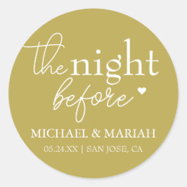 シンプル エレガント 前夜のリハーサルディナー ラウンドシール