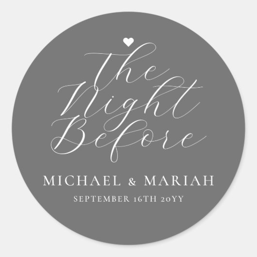 シンプル エレガント 前夜のリハーサルディナー ラウンドシール (正面)