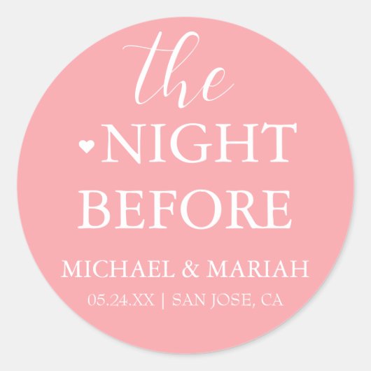 シンプル エレガント 前夜のリハーサルディナー ラウンドシール (正面)