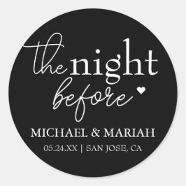 シンプル エレガント 前夜のリハーサルディナー ラウンドシール