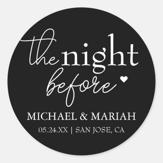 シンプル エレガント 前夜のリハーサルディナー ラウンドシール (正面)