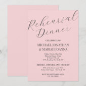 シンプル エレガント 前夜のリハーサル ディナー 招待状 (正面/裏面)