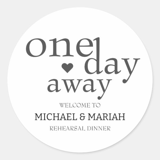 シンプル エレガント 前夜  リハーサル ディナー ラウンドシール (正面)