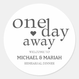 シンプル エレガント 前夜  リハーサル ディナー ラウンドシール