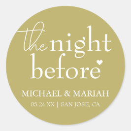 シンプル エレガント 前夜 彩排ディナー ラウンドシール