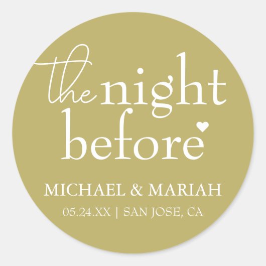 シンプル エレガント 前夜 彩排ディナー ラウンドシール (正面)