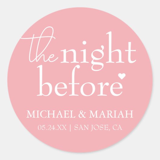 シンプル エレガント 前夜 彩排ディナー ラウンドシール (正面)