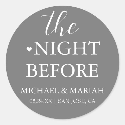 シンプル エレガント 前夜 彩排ディナー ラウンドシール (正面)