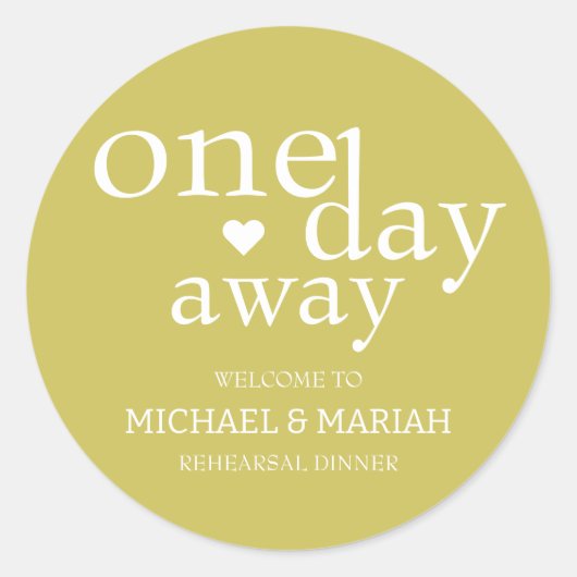 シンプル エレガント 前夜 彩排ディナー ラウンドシール (正面)
