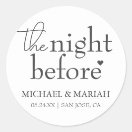 シンプル エレガント 前夜 彩排ディナー ラウンドシール
