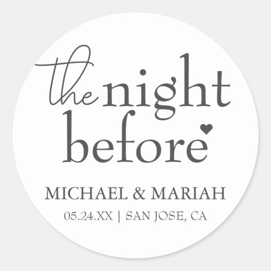 シンプル エレガント 前夜 彩排ディナー ラウンドシール (正面)