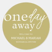 シンプル エレガント 前夜 彩排ディナー ラウンドシール (正面)