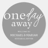 シンプル エレガント 前夜 彩排ディナー ラウンドシール (正面)