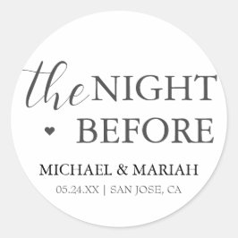 シンプル エレガント 前夜 彩排前の食事 ラウンドシール