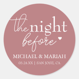 シンプル エレガント 前夜 彩排前の食事 ラウンドシール