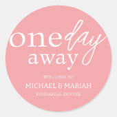 シンプル エレガント 前夜 彩排 ディナー ラウンドシール (正面)