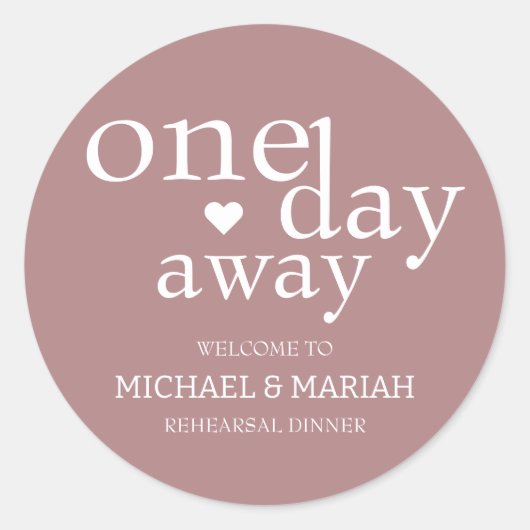 シンプル エレガント 前夜 彩排 ディナー ラウンドシール (正面)