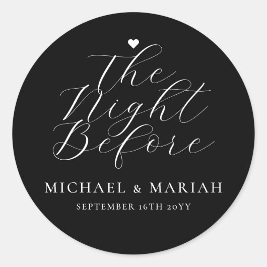 シンプル エレガント 前夜 彩排 ディナー ラウンドシール (正面)
