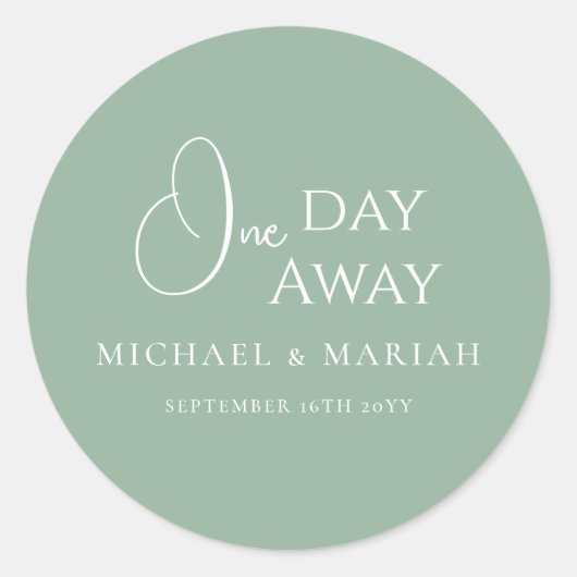 シンプル エレガント 前日リハーサルディナー ラウンドシール (正面)