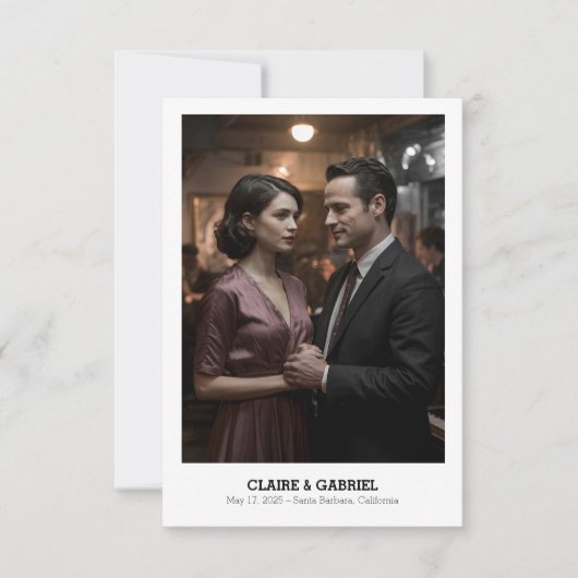 シンプル エレガント 宗教的 テキスト フォト セーブ ザ デート セーブザデート (正面)